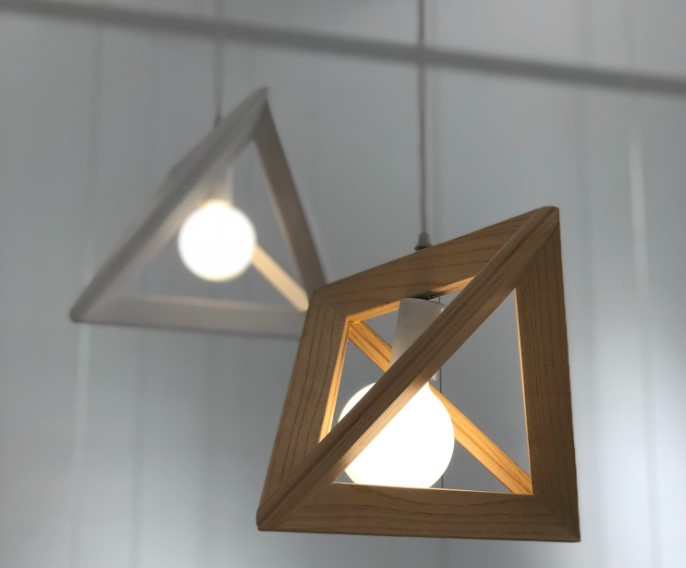 Wood Light Fixtures with 3D shape